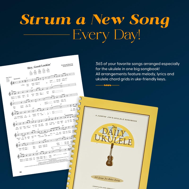Hal Leonard The Daily Ukulele Songbook by Jim and Liz Beloff | 365 Easy Songs for Ukulele with Chords and Lyrics | Ukulele Sheet Music for All Levels | Folk Pop ... Practice (Jumpin' Jim's Ukulele Songbooks) - Image 2
