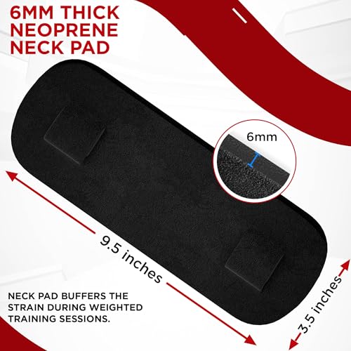 RDX جهاز دعم عضلات الذراعين للبايسبس والترايسبس، 23 بوصة من الألمنيوم لدعم تمارين الكيرل، لبناء عضلات الذراعين الكبيرة، حزام قابل للتعديل بطول 42 بوصة، وسادة عنق بسماكة 6 مم، تصميم منحني، حشوة سميكة - Image 5