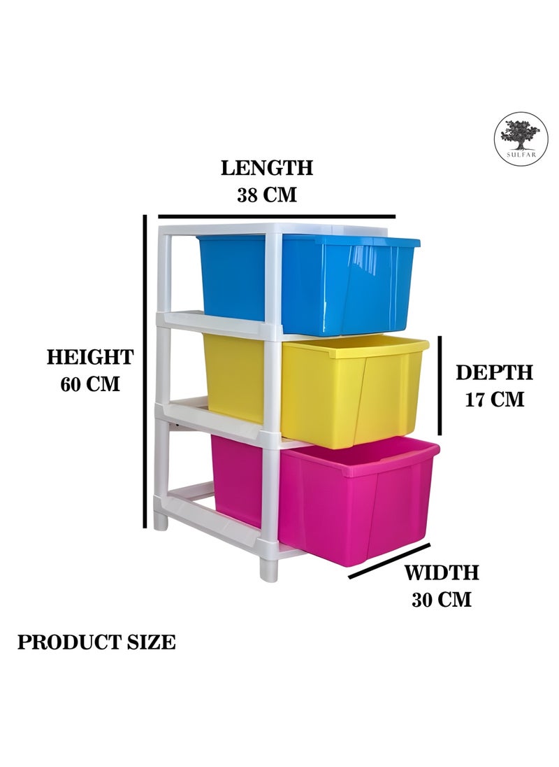 Sulfar 3XXL Plastic Modular Drawer System for Home, Office, Hospital, Parlor, School, Doctors, Home and Kids (38cmx30cmx60cm) (3XXL) (Multicolor) - pzsku/Z7F2DEFB2A96DD501B589Z/45/_/1733915856/67caeb50-c38f-45db-8e00-fc1281fe54aa