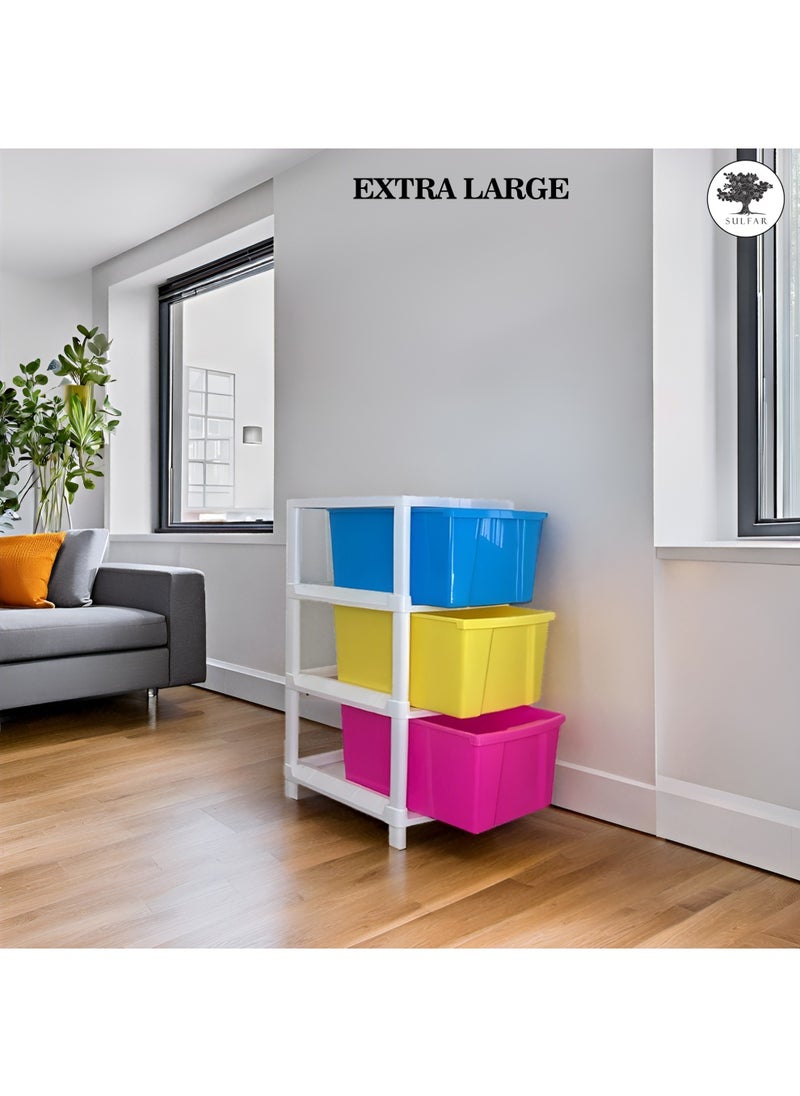 Sulfar 3XXL Plastic Modular Drawer System for Home, Office, Hospital, Parlor, School, Doctors, Home and Kids (38cmx30cmx60cm) (3XXL) (Multicolor) - pzsku/Z7F2DEFB2A96DD501B589Z/45/_/1733915859/209a7485-f373-43f4-b87d-7351d47fe2c6