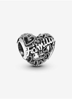 925 Sterling Silver Family Heart Charm for Pandora Moments Women's Bracelet 798571C00