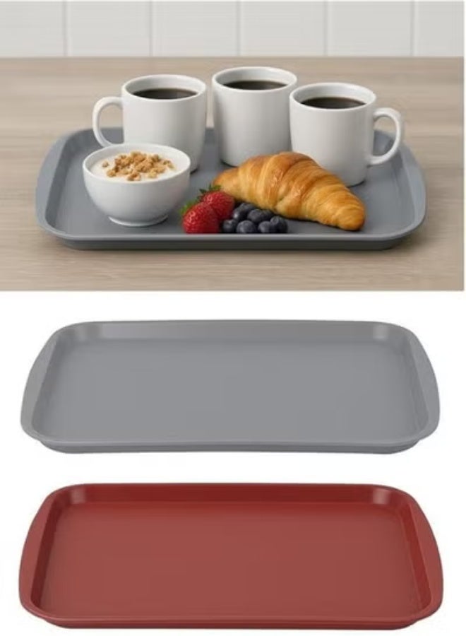 favilla Rectangular serving tray, durable plastic, for serving food and drinks, for kitchen and home, multiple colors (37*53) - Image 2