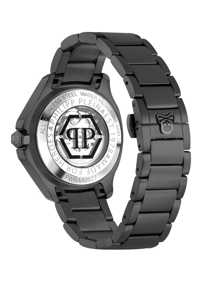 PHILIPP PLEIN Spectre Automatic Watch For Men With With Black Stainless Steel Bracelet 42 Mm 5 Atm  - Image 2