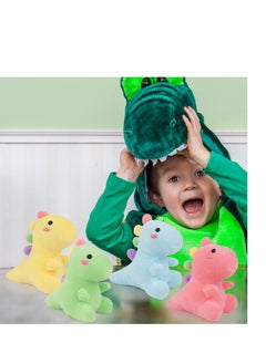 Excefore 4 PCS Stuffed Dinosaurs Animal Toy with Keychain, Mini Dinosaur Stuffed Animals, Suitable for for Kids Theme Party Birthday Gifts  - Image 5