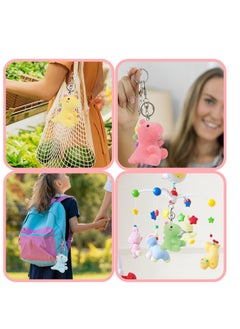Excefore 4 PCS Stuffed Dinosaurs Animal Toy with Keychain, Mini Dinosaur Stuffed Animals, Suitable for for Kids Theme Party Birthday Gifts  - Image 4