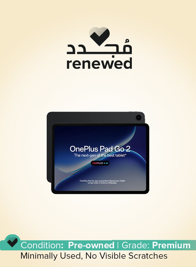 ون بلس Renewed - OnePlus Pad Go 2, 30.73 cm (12.1 inch) 2.8K Display, Dolby Vision™, 120Hz Refresh Rate, Quad Speakers, AI, 10050 mAh Battery, Wi-Fi Tablet, 8GB RAM 128 GB Storage, Shadow Black - Image 1