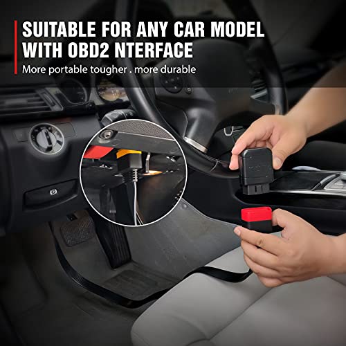 Obdresource OBD2 Extension Cable 16 Pin Male to Female Flat Ribbon Universal Car Diagnostic Extension Cord 36cm/1.2 Feet Black - Image 3