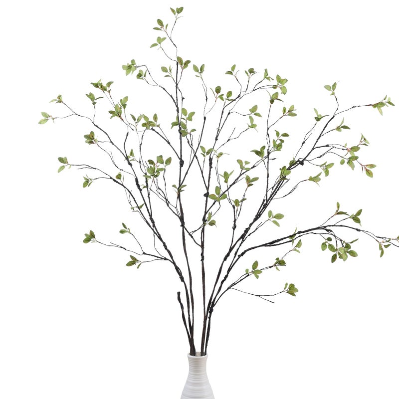 DuHouse 47" 5Pcs Artificial Ficus Branches Fake Greenery Stems Faux Ficus Twig Plants for Home Office Table Vase Filler Decoration - Image 1