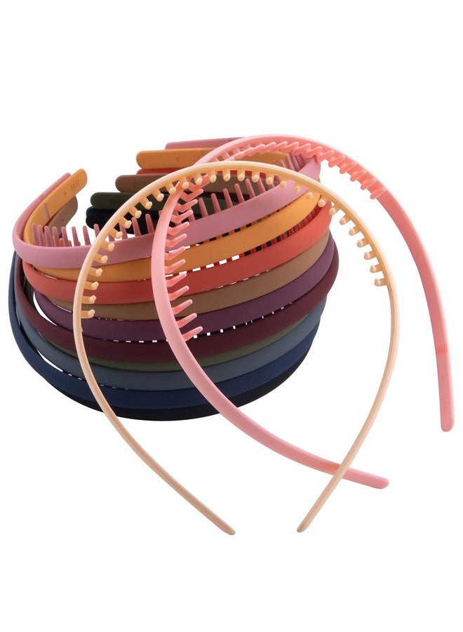 Duufin 12 Pieces Plastic Teeth Headbands Girls Teeth Comb Headband Non Slip Hair Headbands With Teeth Plastic Headband For Girls And Women 12 Colors - Image 4