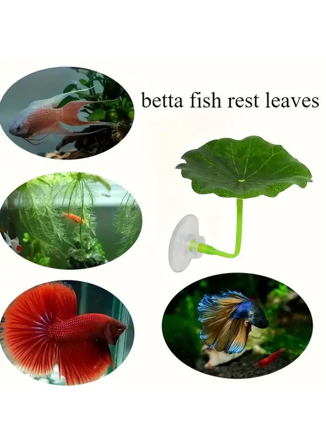 Aquarium Leaf Hammock Betta Fish Hanging Bed Large Artificial Plant Decor For Tank - Image 4