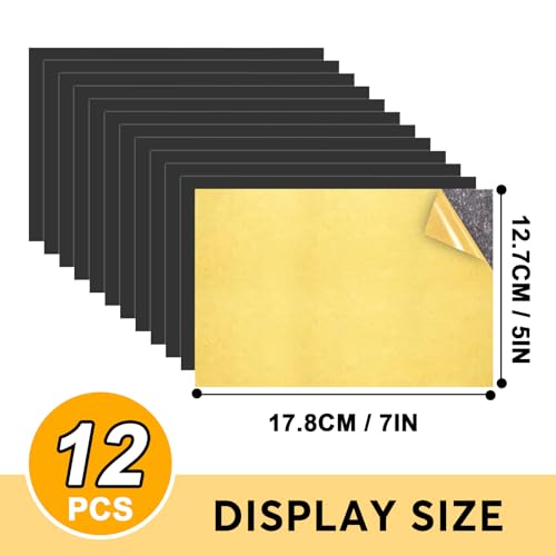Towjug 5 x 7 Inch Magnatic Paper Set of 12,Adhesive Magnetic Sheets for Picture and Photo Magnets - Image 2