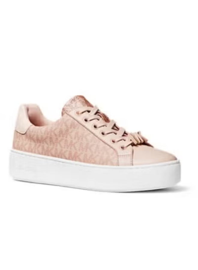 Michael Kors Women’s Monogram Logo Trainer – Pink Platform Sneakers Size 6 - Image 2