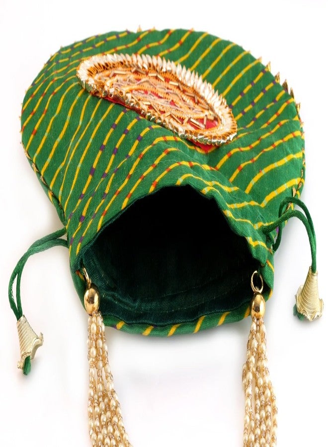 SUMERA WARQ Stylish Women's & Girl's Stylish Leheriya Potli Bag - Image 3