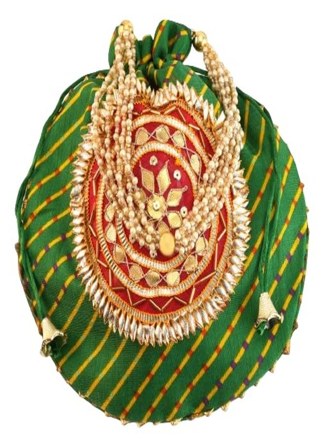 SUMERA WARQ Stylish Women's & Girl's Stylish Leheriya Potli Bag - Image 1