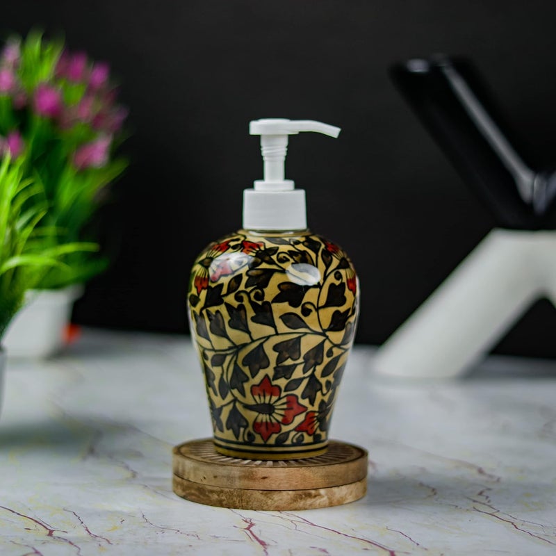 Kaolinite Ceramic Liquid Soap DispenserHandwash BottleMultipurpose Liquid DispenserLiquid Dispenser Multicolor Pack of Two DOUl_5021 - Image 2