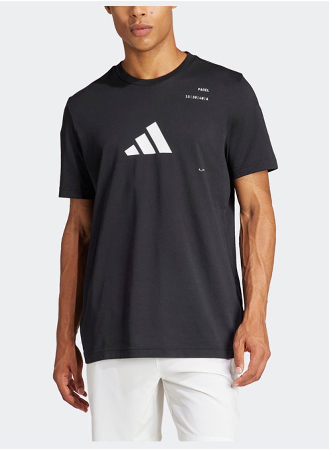 Adidas - تي شيرت برسومات من فئة AEROREADY Padel - Image 1