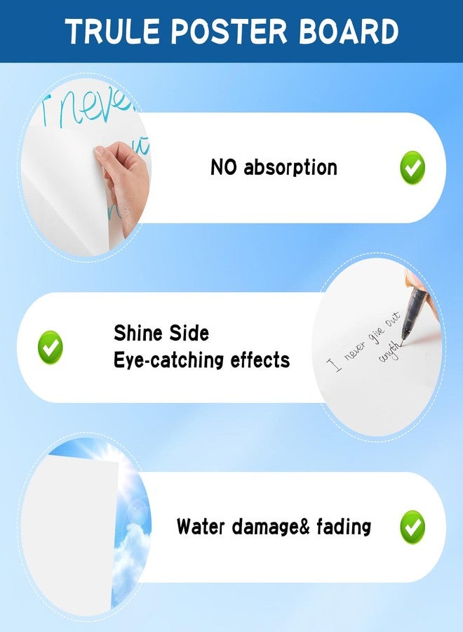 VinTS White Poster Board, 30 Pcs, 22x28 inches, For School, Office - Image 3