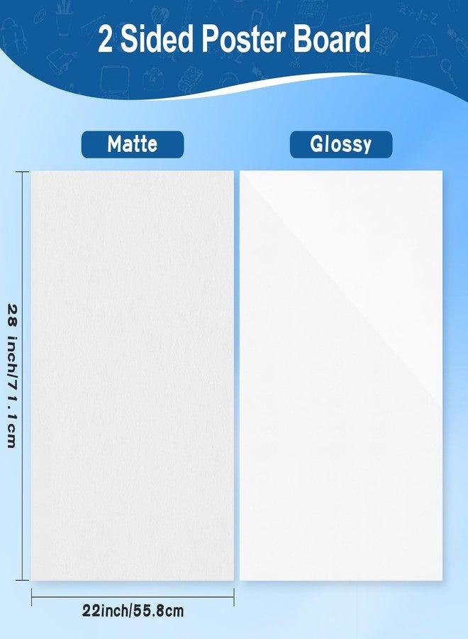 VinTS White Poster Board, 30 Pcs, 22x28 inches, For School, Office - Image 2