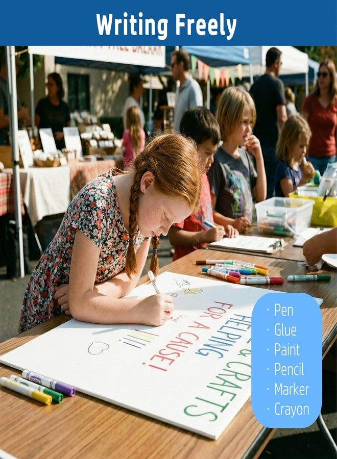 VinTS White Poster Board, 30 Pcs, 22x28 inches, For School, Office - Image 5