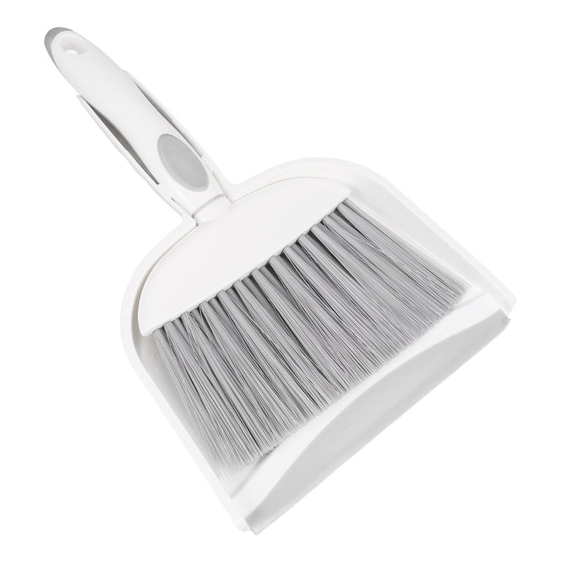 Mini Broom and Dustpan Set Portable Handheld Brush for Home Kitchen Car Cleaning Gray - Image 2