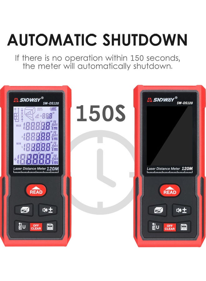 120 Meters Laser Distance Meter Black/Red - Image 4