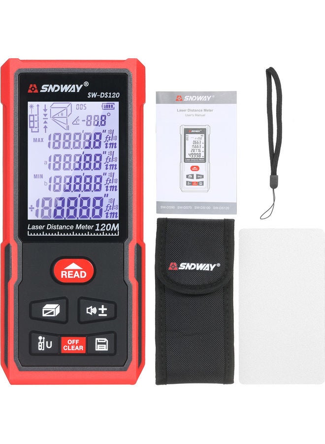 120 Meters Laser Distance Meter Black/Red - Image 3