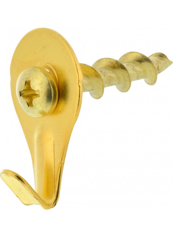 Hillman Hillman Brass 122367 Self-Drilling Wall Dogs with Picture Hanging Hook, up to 50 lbs (Pack of 10) 