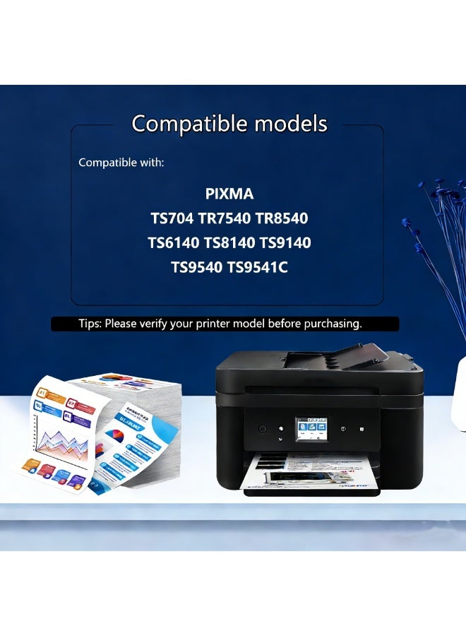 Compatible for PGI-480XXL CLI-481 XXL Ink Cartridges for Canon PIXMA TS704 TR7540 TR8540 TS6140 TS8140 TS9140 TS9540 TS9541C Printer,5 Pack - Image 2