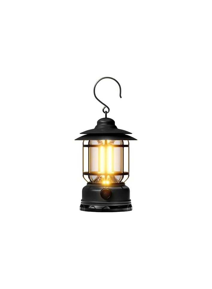 erorex Camping Lantern, Portable LED Lantern with Stepless Dimming, Water Resistant, Black  - Image 1