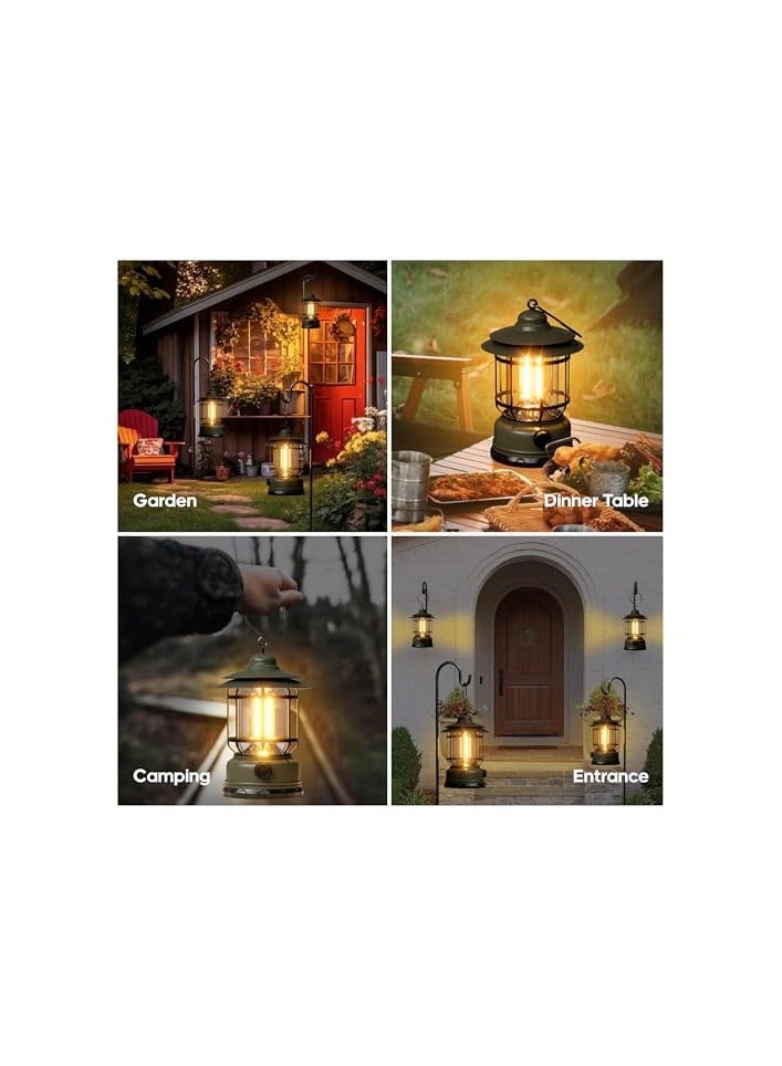 erorex Camping Lantern, Portable LED Lantern with Stepless Dimming, Water Resistant, Black  - Image 2