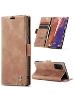 CaseMe CaseMe Samsung Galaxy Note 20 Ultra Case Wallet, for Samsung Galaxy Note 20 Ultra Wallet Case Book Folding Flip Folio Case with Magnetic Kickstand Card Slots Protective Cover - Brown  - Image 2