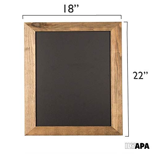 Ilyapa لوحة ش chalkboard خشبية مغناطيسية ريفية من إيلابا - 18x22 بوصة بإطار بني لتعليق الجدران لتزيين المزرعة، الزفاف، قائمة المطعم - Image 2