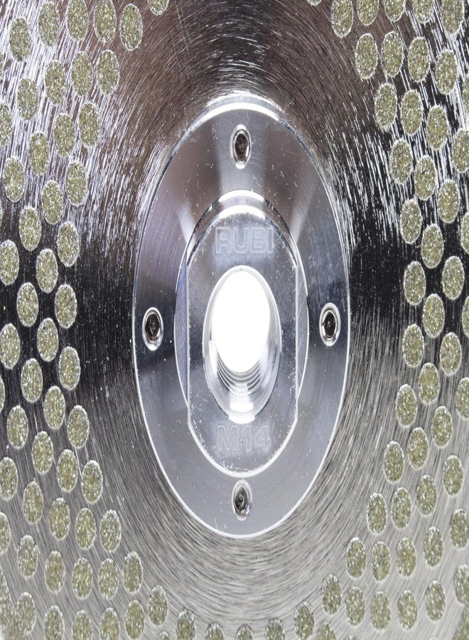 Rubi Diamond Blade for Cutting and Grinding ECD 4 1/2" 2IN1 SuperPro - Electroplated Continuous Rim Blade for Porcelain, Ceramic Tiles, Natural Stone - Reversible, Dual-Sided - Image 4