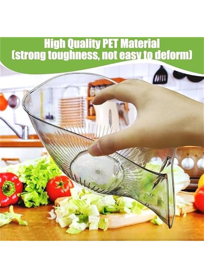2 Packs Multi-Functional Drain Basket, 2023 Fruit Cleaning Bowl with Strainer Container, Kitchen Sink Food Catcher Drainer Filter with Funnel, Kitchen Utensils Food Drainer for Vegetables Fruit Sala  - Image 5
