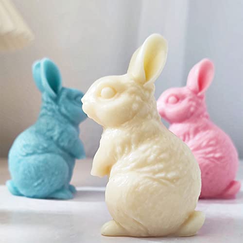 ZAKVOOR 3D Rabbit Candle Silicone Molds Easter Bunny Resin Casting Mould for DIY Candle Making Polymer Clay Craft Plaster Home Decoration - Image 5