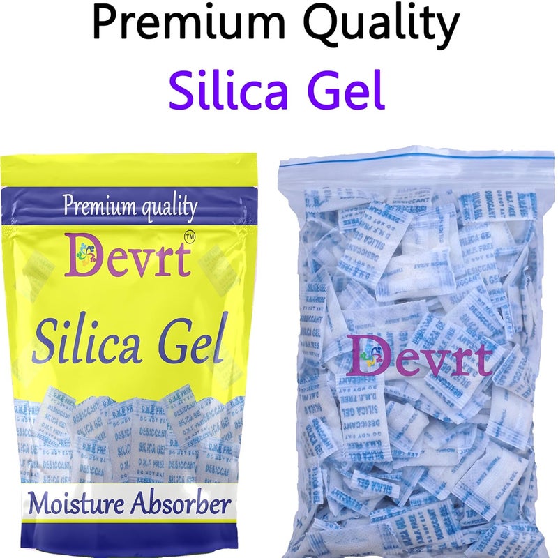 Devrt Devrt Silica Gel 5 Gram Pouch of 20 Packets Moisture absorbents Silica Gel Pouches for Room Kitchen Wardrobe Cupboard car Bedroom Camera Lenses Shoes  - Image 2