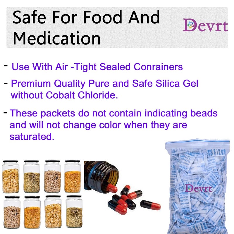 Devrt Devrt Silica Gel 5 Gram Pouch of 20 Packets Moisture absorbents Silica Gel Pouches for Room Kitchen Wardrobe Cupboard car Bedroom Camera Lenses Shoes  - Image 4