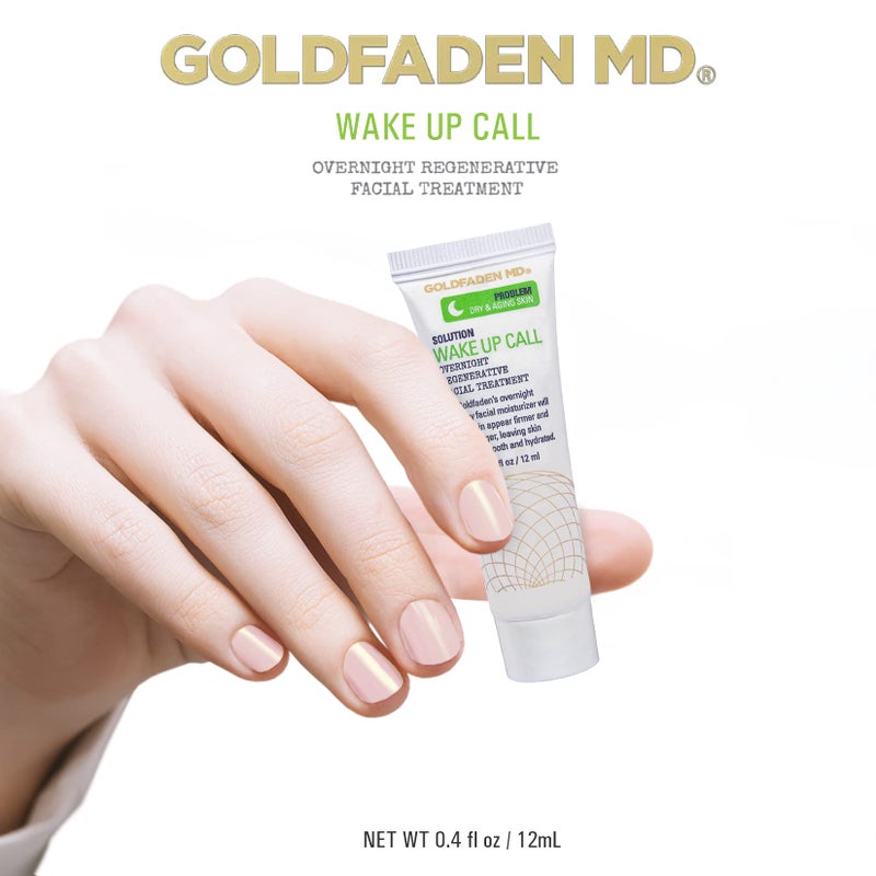 Goldfaden MD Dr. Goldfadens Wake Up Call Night Facial Moisturizer Night Cream for Dry & Aging Skin | w/Alpha Lipoic Acid, Avocado Oil Retinol, Co-enzyme Q10 TRIAL .41 Fl Oz - Image 3