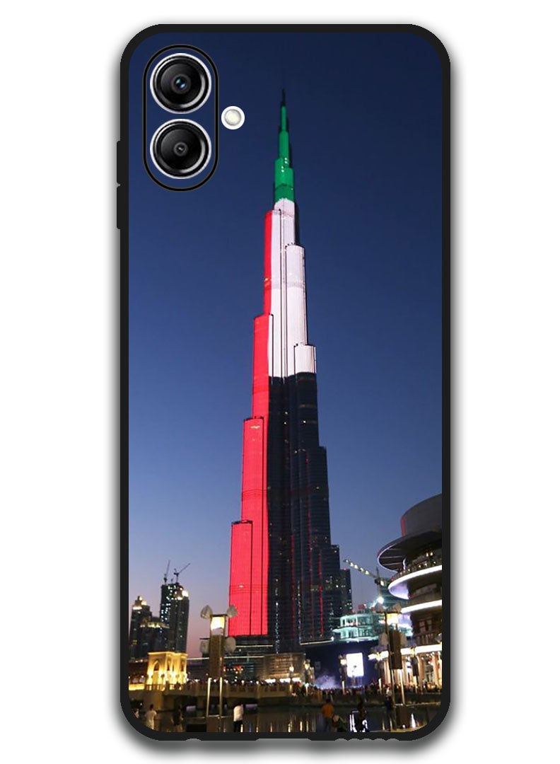 Theodor Protective Case Anti Scratch Shock Proof Bumper Cover For Samsung Galaxy A06 UAE Flag on Burj Khalifa - Image 1