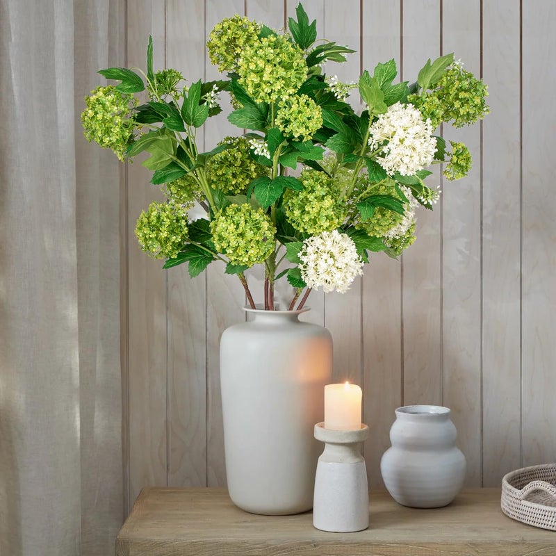 DILATATA Faux Hydrangea Flowers 31" Cream Artificial Hydrangea Spray with 5 Flower Heads, 3 Per Bag.Faux Hydrangeas Plastic Flowers Fake Hydrangeas for Indoor Outdoor Wedding Table Centerpieces Decor - Image 3