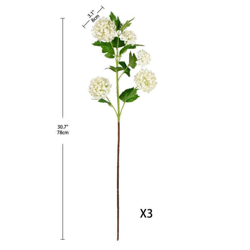 DILATATA Faux Hydrangea Flowers 31" Cream Artificial Hydrangea Spray with 5 Flower Heads, 3 Per Bag.Faux Hydrangeas Plastic Flowers Fake Hydrangeas for Indoor Outdoor Wedding Table Centerpieces Decor - Image 5