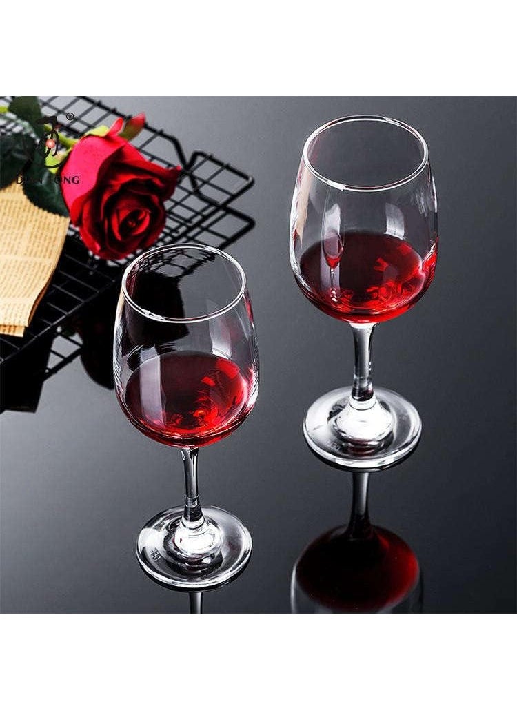 BLISS START BLISS START Crystal White Or Red Wine Glass 360 ML Crystal Wine Glasses Long Stem Crysal Clear Whisky Glass for Bar Home Office Set of 4  - Image 2