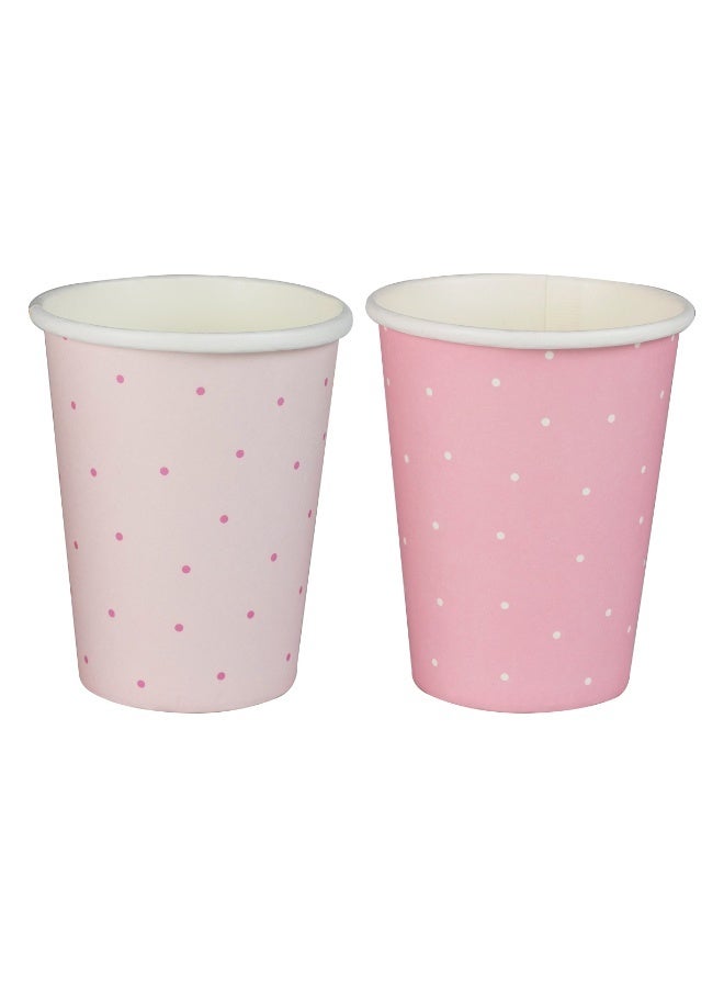 Ginger Ray Pink Polka Dot Paper Cups - Image 1
