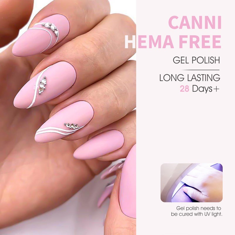 CANNI Light Pink Gel Nail Polish - 1Pcs Baby Pink Gel Polish Pale Pink Color High Gloss Soak Off U V French Nail Manicure Salon DIY - Image 3