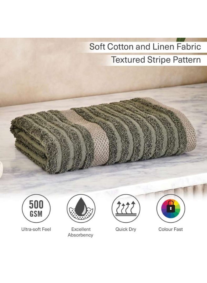Pan Home Olive Stripe Terry Hand Towel 50x90 cm - Image 5
