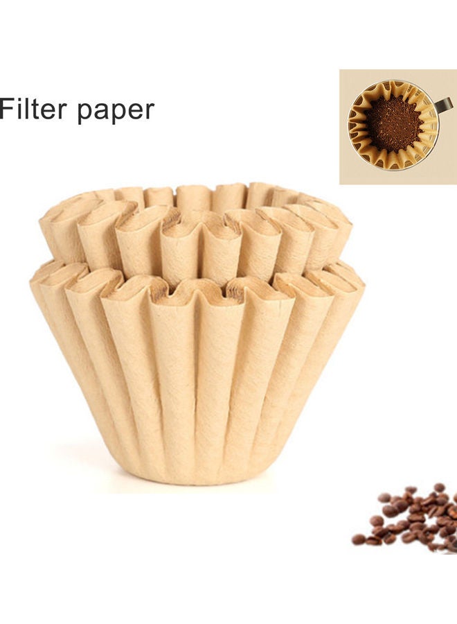 Alyashmac 50-Piece Coffee Filter Paper Brown - Image 2