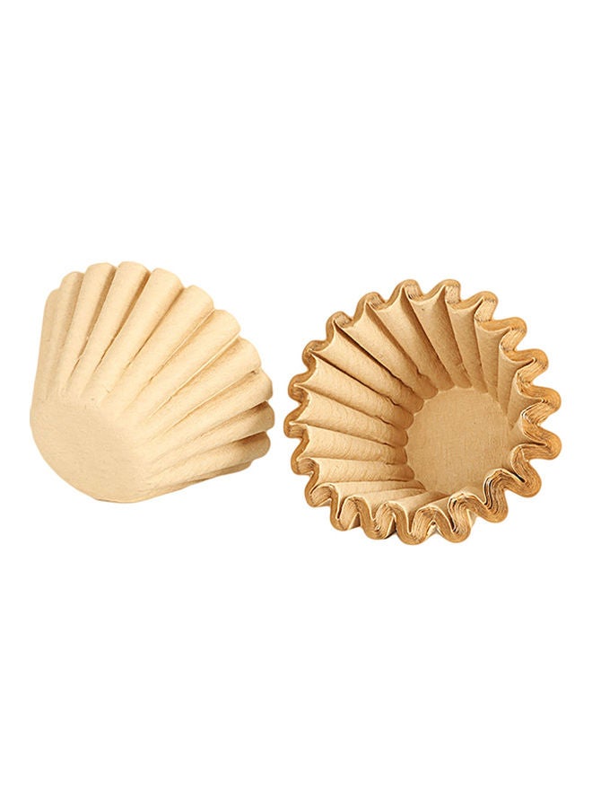 Alyashmac 50-Piece Coffee Filter Paper Brown - Image 1