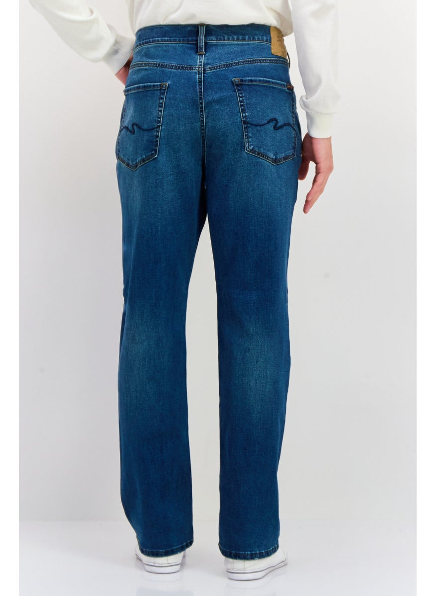Seven 7 - Men Regular Fit Washed Denim Jean, Blue - Image 1