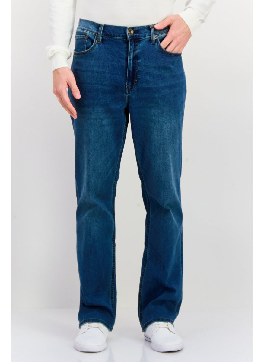 Seven 7 - Men Regular Fit Washed Denim Jean, Blue - Image 1