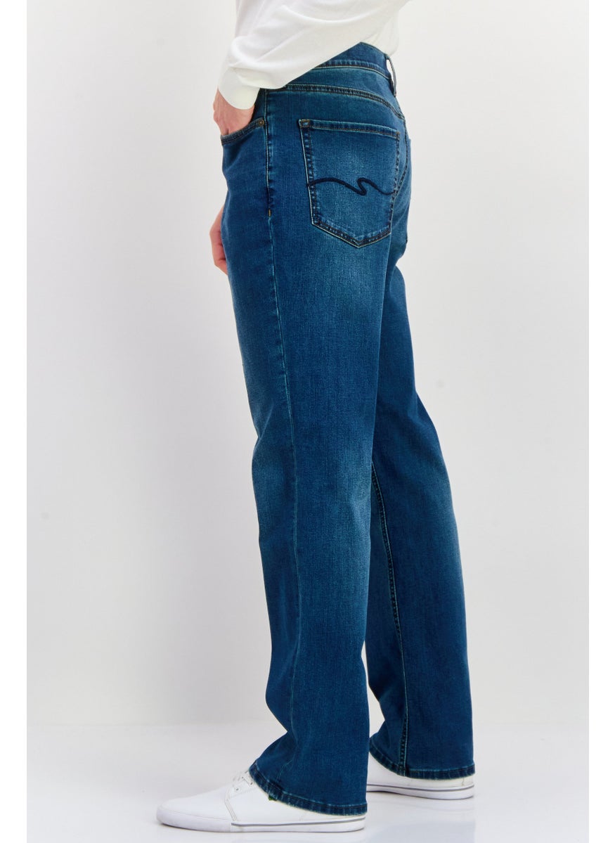 Seven 7 - Men Regular Fit Washed Denim Jean, Blue - Image 1